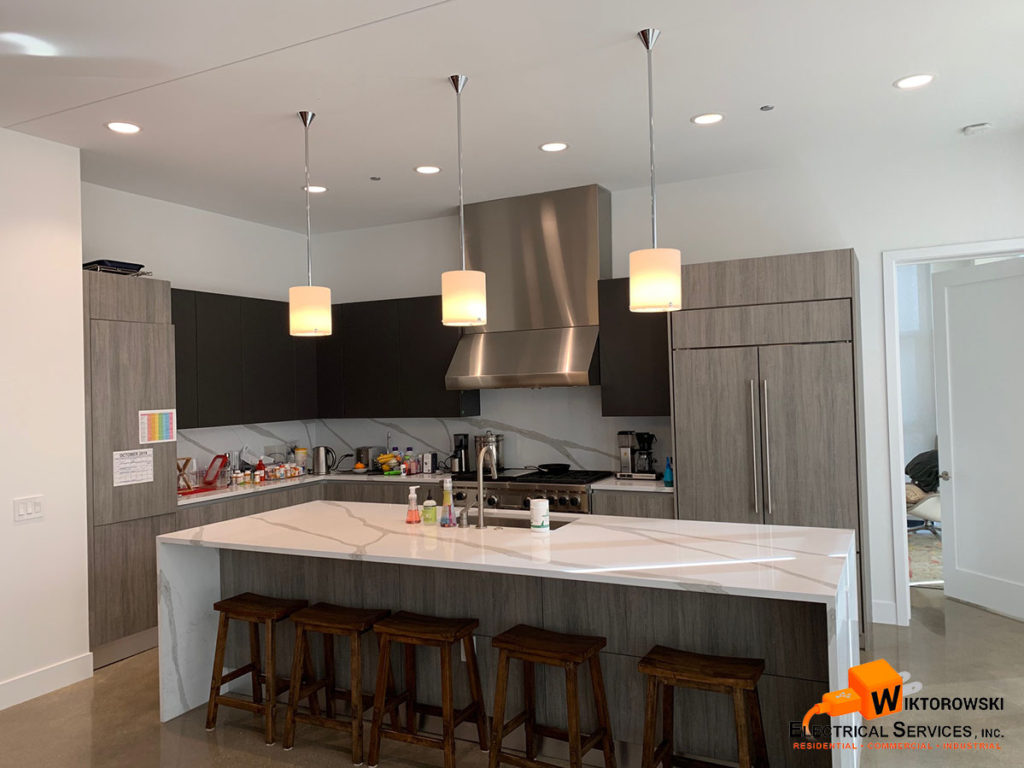 Residential electrical light fixture Chicago condo installation